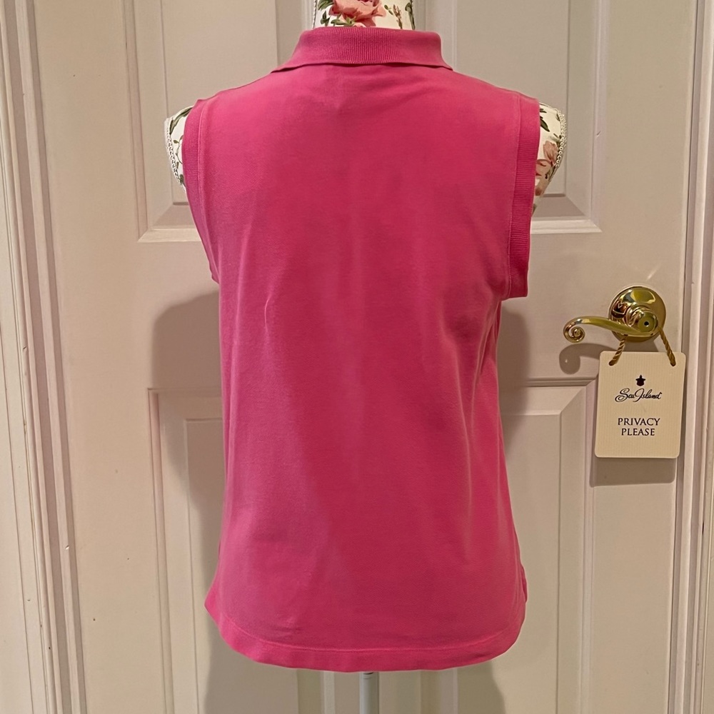 Lauren Ralph Lauren 100% cotton pink polo shirt size - M - Picture 2 of 7